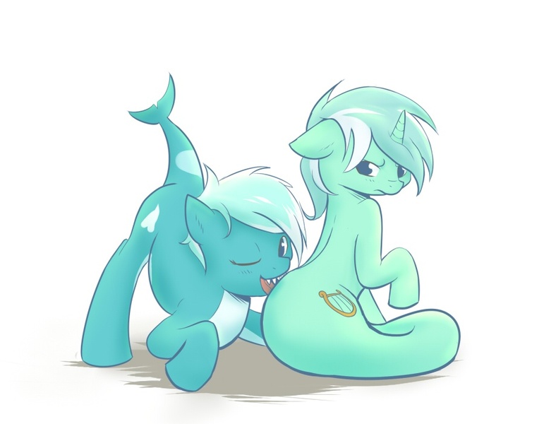 Size: 900x700 | Tagged: artist needed, derpibooru import, lyra heartstrings, oc, original species, safe, seapony lyra, shark pony, sharp teeth, source needed, unamused, wink