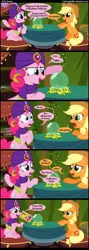 Size: 900x2540 | Tagged: applejack, artist:coltsteelstallion, comic, derpibooru import, madame pinkie, pinkie pie, safe, tower of pimps, turban