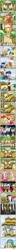 Size: 700x10650 | Tagged: apple bloom, artist:crimsonbugeye, bon bon, comic, derpibooru import, flam, flim, flim flam brothers, fluttershy, lyra heartstrings, pinkie pie, princess celestia, rainbow dash, rarity, safe, spanish, sweetie drops, the super speedy cider squeezy 6000, translation