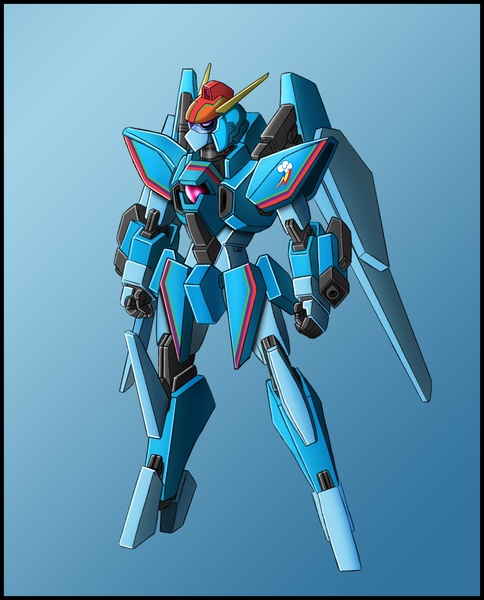 Size: 2230x2767 | Tagged: artist:zeiram0034, derpibooru import, gundam, mecha, rainbow dash, safe, solo