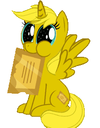 Size: 480x612 | Tagged: safe, artist:da0krager, derpibooru import, oc, oc:ticket, unofficial characters only, alicorn, pony, alicorn oc, animated, chewing, solo