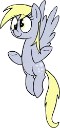 Size: 754x1605 | Tagged: safe, artist:strangiesleepy, derpibooru import, derpy hooves, pegasus, pony, cute, derpabetes, female, flying, hilarious in hindsight, mare, shrug, simple background, smiling, solo, transparent background