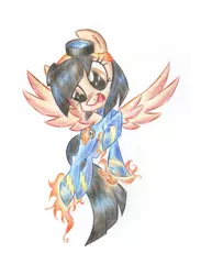 Size: 585x800 | Tagged: artist:olegsavoskin, derpibooru import, safe, sibsy, wild fire, wonderbolts uniform