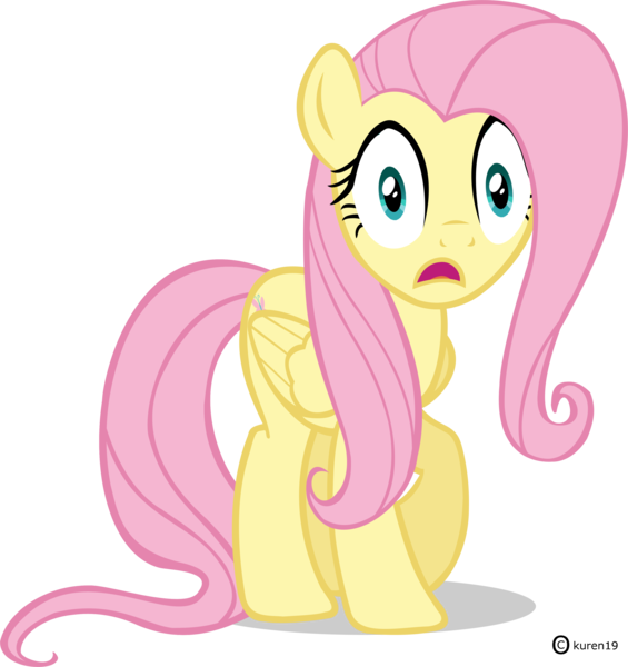 Size: 3364x3574 | Tagged: artist:kuren247, derpibooru import, fluttershy, safe, shocked, simple background, transparent background, vector