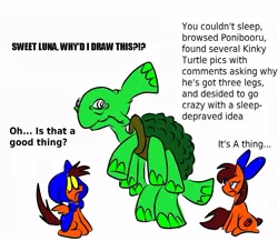 Size: 941x815 | Tagged: anthro, anthro oc, artist:battybuddy, derpibooru import, non-mlp oc, oc, oc:kinky turtle, parody, safe, unofficial characters only