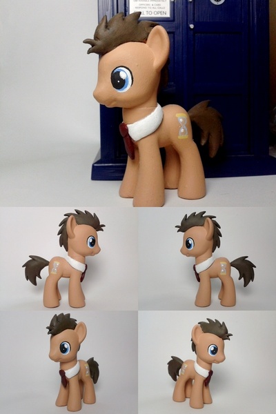 Size: 800x1200 | Tagged: safe, artist:oak23, derpibooru import, doctor whooves, time turner, brushable, custom, irl, necktie, photo, solo, toy