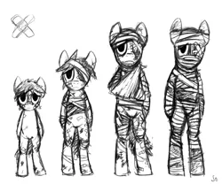 Size: 3000x2500 | Tagged: safe, artist:gordonfreeguy, derpibooru import, bandage pony, pony, chart, colt, male, stallion, younger