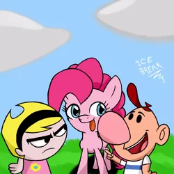 Size: 900x900 | Tagged: artist:icebreak23, billy, crossover, derpibooru import, mandy, pinkie pie, safe, the grim adventures of billy and mandy