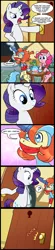 Size: 590x2700 | Tagged: safe, artist:madmax, derpibooru import, gummy, pinkie pie, rarity, earth pony, keldeo, pony, unicorn, bipedal, bondage, cloth gag, comic, crossover, female, gag, imminent rape, imminent sex, implied rape, implied sex, keldity, male, mare, pokemans pink, pokémon, ruined for marriage, straight, tea party, this will end in snu snu
