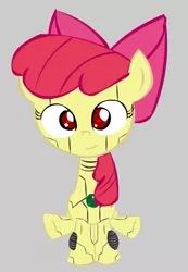 Size: 487x705 | Tagged: apple bloom, artist:trolllightsparkle, derpibooru import, robot, safe