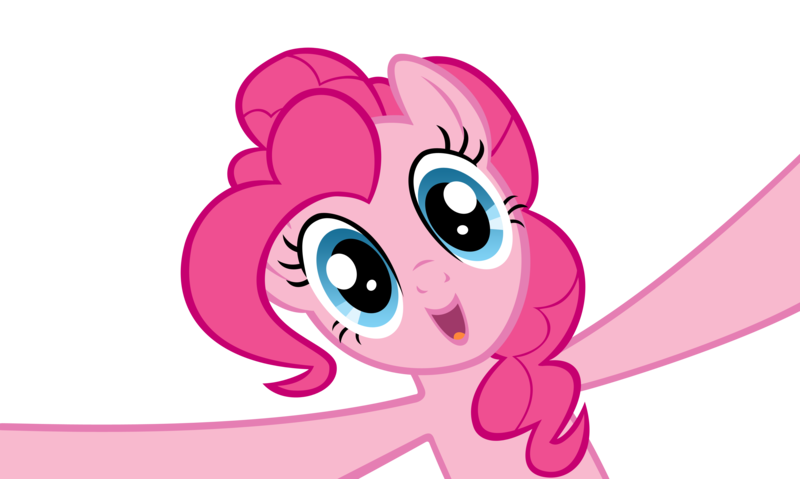 Size: 4000x2394 | Tagged: artist:orschmann, derpibooru import, hug, pinkie pie, safe, simple background, solo, transparent background, vector