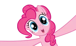 Size: 4000x2394 | Tagged: artist:orschmann, derpibooru import, hug, pinkie pie, safe, simple background, solo, transparent background, vector