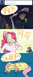 Size: 647x1500 | Tagged: applejack, artist:cartoonlion, ask, ask futashy, candy, costume, derpibooru import, fluttershy, futa, futa fluttershy, futaverse, halloween, humanized, intersex, nightmare night, oc, oc:futashy, pinkie pie, rainbow dash, safe, scootaloo, tumblr