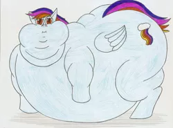 Size: 1280x946 | Tagged: alternate cutie mark, artist:robot001, bedroom eyes, derpibooru import, fat, morbidly obese, obese, rainblob dash, rainbow dash, safe