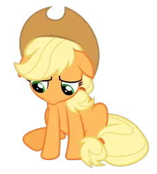 Size: 1000x1100 | Tagged: applejack, artist:punchingshark, derpibooru import, sad, safe, simple background, solo, transparent background, unhapplejack, vector