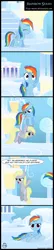 Size: 800x3713 | Tagged: safe, artist:innuendo88, artist:toxic-mario, derpibooru import, derpy hooves, rainbow dash, pegasus, pony, comic, female, mare, spanish, translation