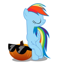 Size: 5000x5500 | Tagged: absurd resolution, artist:foxy-noxy, derpibooru import, pumpkin, rainbow dash, safe, simple background, solo, sunglasses, transparent background, vector