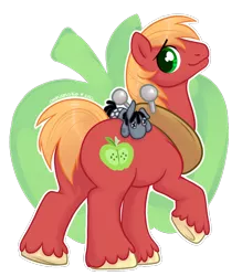 Size: 700x800 | Tagged: safe, artist:onnanoko, derpibooru import, big macintosh, smarty pants, earth pony, pony, male, stallion