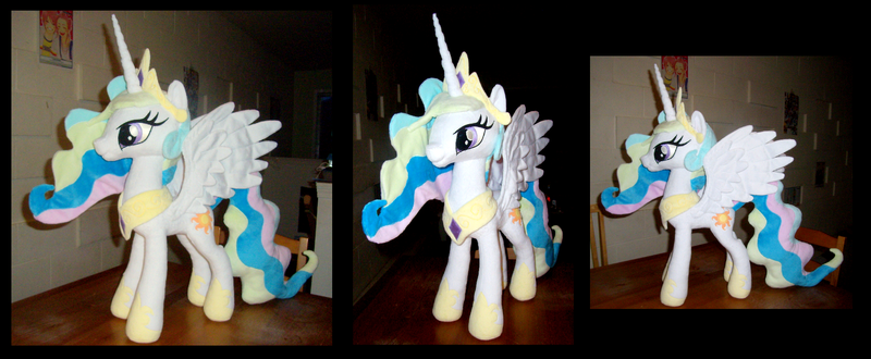 Size: 2071x853 | Tagged: artist:fireflytwinkletoes, derpibooru import, irl, photo, plushie, princess celestia, safe, solo