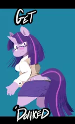 Size: 387x642 | Tagged: anthro, artist:mangneto, ass, breasts, derpibooru import, female, glasses, solo, solo female, suggestive, the ass was fat, twilight sparkle