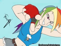 Size: 720x540 | Tagged: armpits, artist:frankaraya, derpibooru import, humanized, rainbow dash, safe