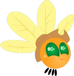 Size: 925x942 | Tagged: applejack, applejack's hat, colored wings, cowboy hat, derpibooru import, hat, palette swap, parasprite, paraspritized, recolor, safe, simple background, solo, species swap, transparent background