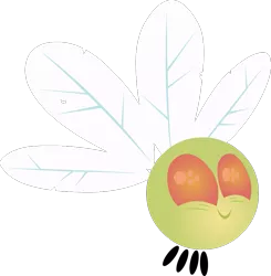 Size: 925x942 | Tagged: derpibooru import, granny smith, palette swap, parasprite, paraspritized, recolor, safe, simple background, solo, species swap, transparent background