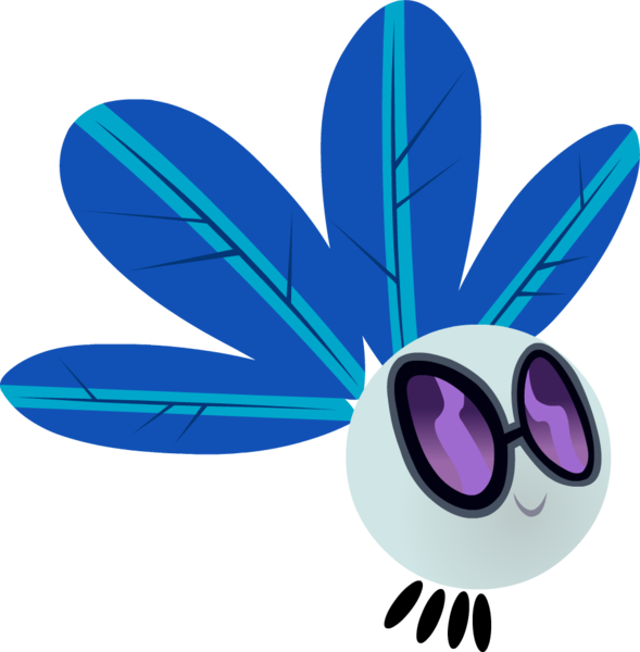 Size: 925x942 | Tagged: colored wings, derpibooru import, palette swap, parasprite, paraspritized, recolor, safe, simple background, solo, species swap, sunglasses, transparent background, vinyl scratch