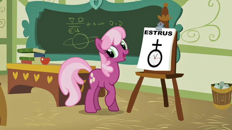 Size: 1280x720 | Tagged: apple, book, cheerilee, cheerilee's clipboard meme, derpibooru import, estrus, exploitable meme, female, food, meme, ponyville schoolhouse, safe, sex education, solo