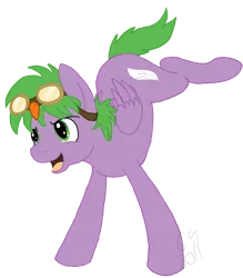 Size: 790x900 | Tagged: safe, artist:cartoonlion, derpibooru import, spike, ponified, pegasus, pony, g4, male, ponified spike, simple background, solo, species swap, transparent background