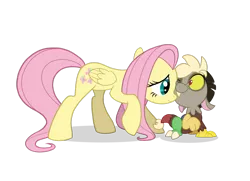 Size: 1280x929 | Tagged: age regression, artist:anima-dos, ask baby discord, baby discord, derpibooru import, discord, fluttershy, safe, tumblr