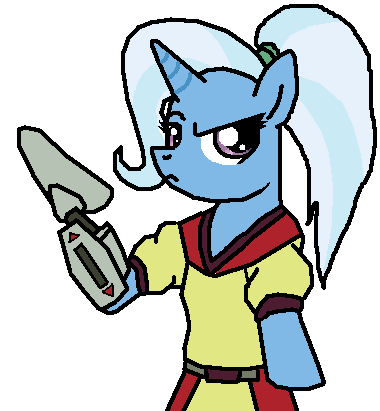 Size: 380x411 | Tagged: anthro, artist:mega-poneo, artist:plantpony, dead source, derpibooru import, kathleen barr, megaman, roll, ruby spears, safe, trixie, voice actor joke