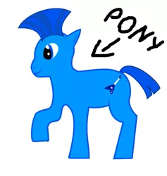 Size: 617x652 | Tagged: safe, artist:repentantanon, derpibooru import, oc, unofficial characters only, earth pony, pony, arrow, gimp, majestic as fuck, male, mohawk, my masterpiece, raised hoof, simple background, smiling, solo, stallion, white background