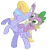 Size: 634x673 | Tagged: source needed, safe, artist:steeve, derpibooru import, cloud kicker, spike, dragon, pegasus, pony, bipedal, blindfold, dragons riding ponies, riding, riding a pony, simple background, spikicker, transparent background, vector