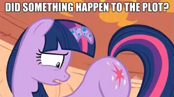 Size: 625x351 | Tagged: caption, derpibooru import, edit, edited screencap, image macro, plot, poison joke, safe, screencap, solo, twilight flopple, twilight sparkle