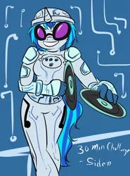 Size: 1280x1732 | Tagged: 30 minute art challenge, anthro, artist:siden, costume, derpibooru import, safe, tron, vinyl scratch