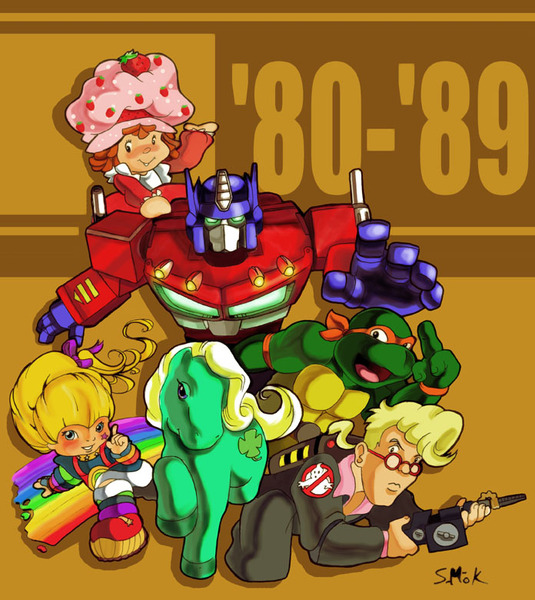 Size: 696x780 | Tagged: 80s, crossover, derpibooru import, egon spengler, g1, ghostbusters, human, michelangelo, optimus prime, rainbow brite, retro, safe, strawberry shortcake, strawberry shortcake (character), teenage mutant ninja turtles, transformers