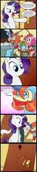 Size: 590x2700 | Tagged: artist:innuendo88, artist:madmax, comic, crossover, derpibooru import, implied rape, keldeo, pinkie pie, pokemans pink, pokémon, rarity, ruined for marriage, safe, spanish, this will end in snu snu, translation