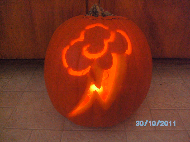Size: 1232x924 | Tagged: artist:zerospawn47, bad photo, cutie mark, derpibooru import, halloween, holiday, jack-o-lantern, photo, pumpkin, safe