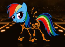 Size: 749x539 | Tagged: derpibooru import, fangs, rainbow dash, safe, tron