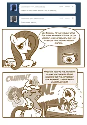 Size: 828x1196 | Tagged: age regression, artist:anima-dos, ask, ask baby discord, baby discord, crying, derpibooru import, diaper, discord, fluttershy, oc, safe, tumblr