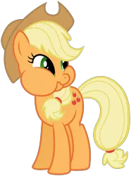 Size: 5700x7665 | Tagged: safe, artist:flutterguy317, derpibooru import, applejack, pony, absurd resolution, cowboy hat, hat, nose wrinkle, puffy cheeks, simple background, solo, stetson, transparent background, vector