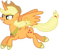 Size: 5018x4262 | Tagged: safe, artist:mysteriouskaos, derpibooru import, applejack, alicorn, pony, .ai available, absurd resolution, applecorn, simple background, transparent background, vector