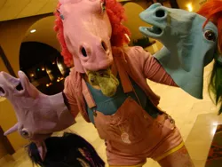 Size: 960x720 | Tagged: cosplay, derpibooru import, gummy, hoers mask, human, irl, irl human, nightmare fuel, ohgodwhat, photo, pinkie pie, rainbow dash, safe, source needed, this isn't even my final form, twilight sparkle