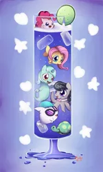 Size: 1200x2000 | Tagged: artist:solar-slash, blob, blobfish, derpibooru import, drink, fish, flutterfish, fluttershy, lyra heartstrings, monster pony, octavia melody, octaviapus, octopony, octopus, original species, pinkie pie, safe, seaponified, sea pony, seapony lyra, shark, sharkified, species swap, tank, vinyl scratch, vinyl shark