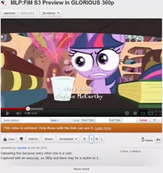 Size: 647x686 | Tagged: derpibooru import, safe, screencap, solo, special eyes, spoiler:s03, the crystal empire, twilight sparkle, youtube