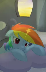 Size: 1800x2800 | Tagged: artist:cymek, derpibooru import, rainbow dash, safe, sleepy