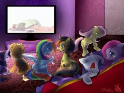 Size: 667x499 | Tagged: after story, applejack, clannad, derpibooru import, exploitable meme, fluttershy, mane six, meme, oc, oc:pauly sentry, pinkie pie, rainbow dash, rarity, sad, sad movie meme, safe, twilight sparkle