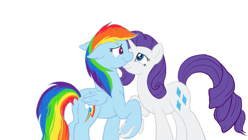 Size: 1600x900 | Tagged: artist:iraecoal, derpibooru import, female, horseshoes, lesbian, rainbow dash, raridash, rarity, safe, shipping