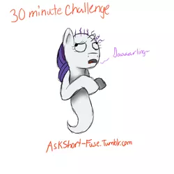 Size: 1024x1024 | Tagged: 30 minute art challenge, artist:short-fuse, bad haircut, derp, derpibooru import, ghost, ghost pony, rarity, safe